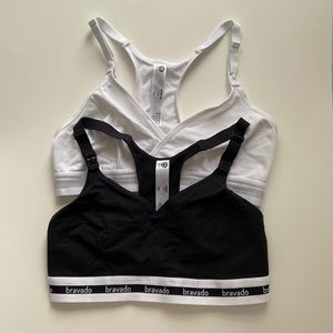 Bravado Bundle Original & Extended Cup White Black Wireless Clip Nursing Bras